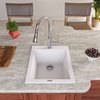 Alfi Brand White 17" Drop-In Rectangular Granite Composite Kitchen Prep Sink AB1720DI-W